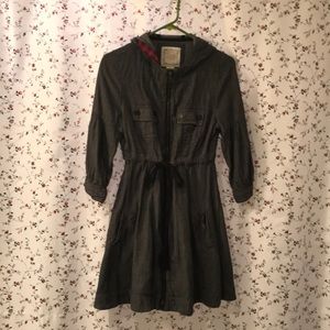 SOLD Lightweight denim style tie-waist zip up